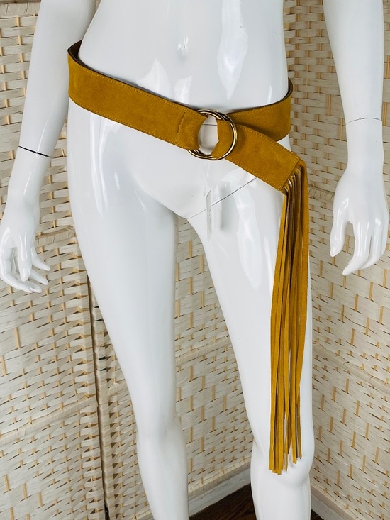 NWT, Suede Womens Suede Fringe Belt, 36\
